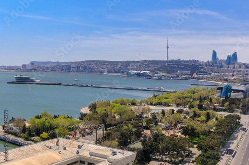 Panorama of Baku during a p...