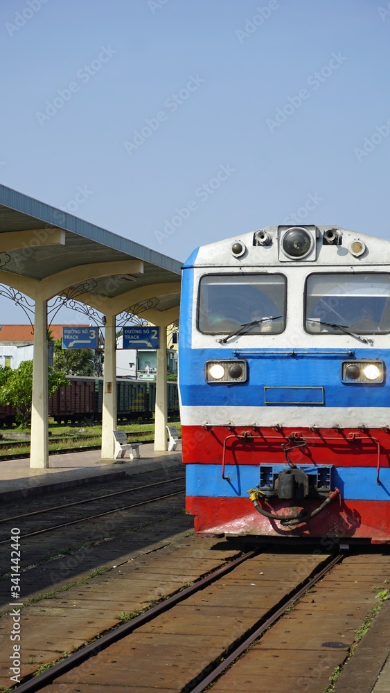 Fototapeta premium hue train station in vietnam