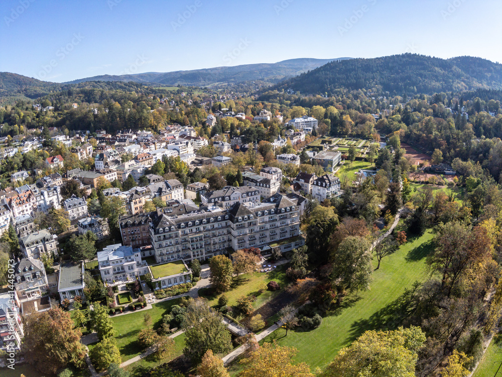Aerial view of Baden-Baden village