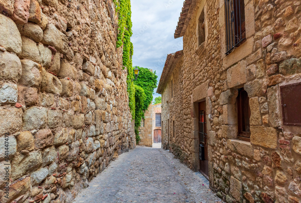 Details of the medieval streets in the beautiful village of Pals in northern Catalonia Details of the medieval streets in the beautiful village of Pals in northern Catalonia