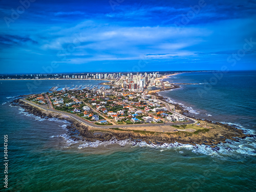 Aerial View of Punta Del Este, Uruguay.