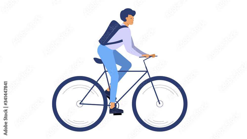 Racing cyclist. Man riding a bicycle vector illustration Racing cyclist. Man riding a bicycle vector illustration
