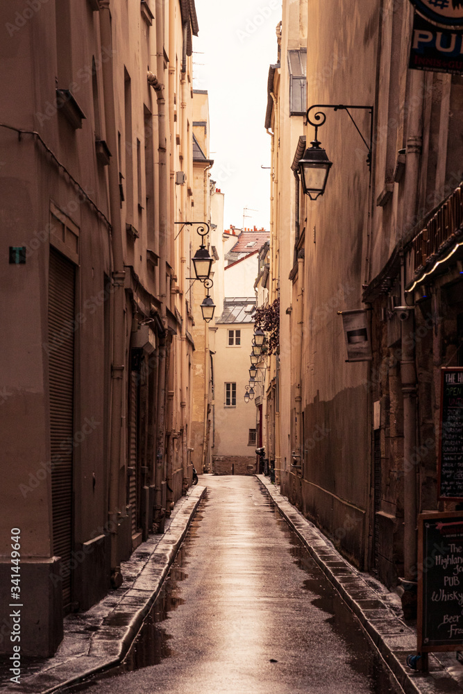 lonely street in paris