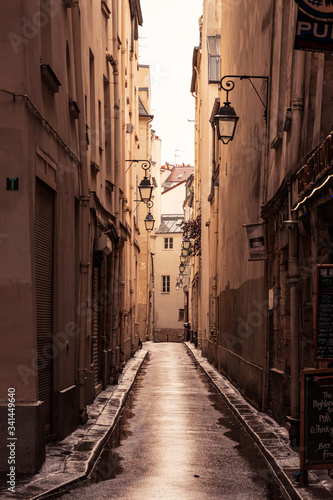 Photography lonely street in paris
