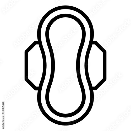 Women Disposable Menstrual pads Concept, personal hygiene equipment on white background, absorbent item for ladies periods vector icon design 