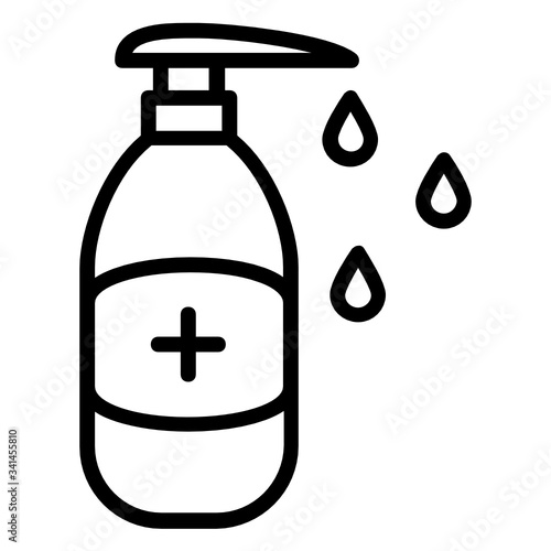 Alcohol Gel for Disinfection Body Parts Vector Icon design, Hand Sanitizer Concept, Coronavirus prevention Symbol, personal hygiene equipment on white background, 