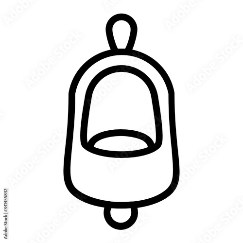 public toilets for male users  vector Icon design, Waterless ceramic urinals  with deodorizer Concept,   urination sanitary plumbing fixture on white background, 
