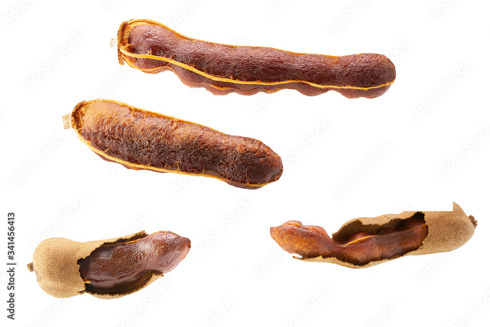 peeled tamarind isolated on a white background peeled tamarind isolated on a white background