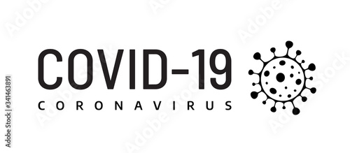 SARS-CoV-2 coronavirus (2019-nCoV) causes disease Covid-19 typography design template for heading. Vector illustration for poster, banner, report, flyer