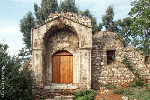 Entrance to the old destroyed madrasah. Greece, Athens