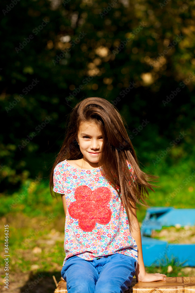 Beautifal little girl in the autumn park Beautifal little girl in the autumn park