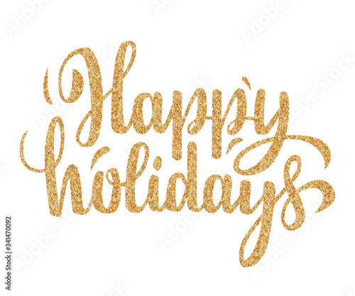 hand drawn Happy holidays lettering