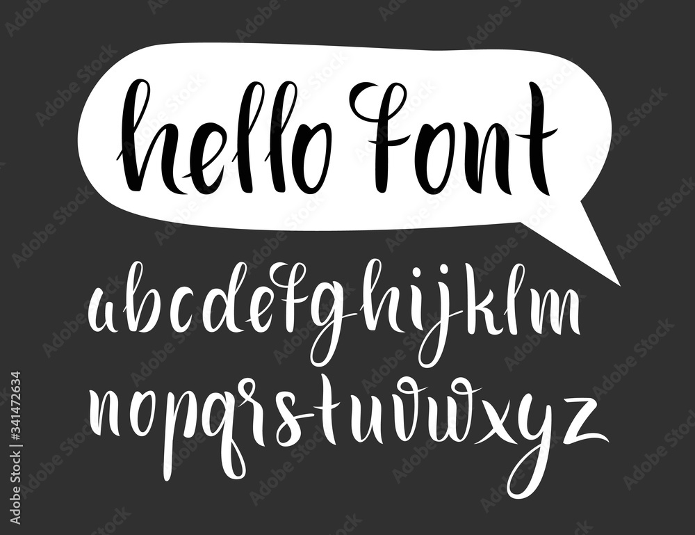 Fototapeta premium Hand drawn alphabet. Font.