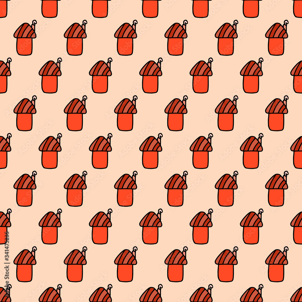 Pattern of baby orange houses. Pattern of baby orange houses.