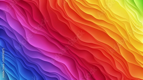 Abstract wave pattern with displacement effect. Animation of colored waves. Abstract background for business presentation.