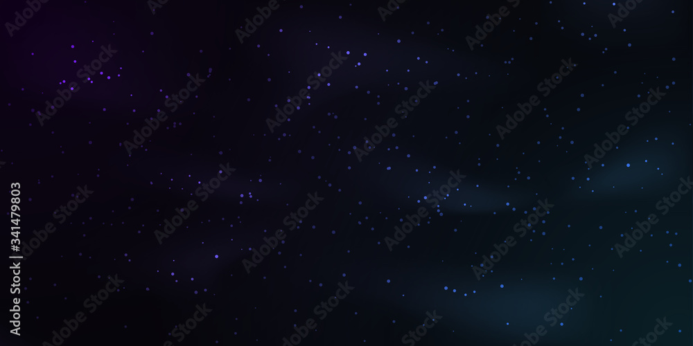 Dark Purple blue vector template with space stars. Space stars on blurred abstract background with gradient. Pattern for astronomy websites.