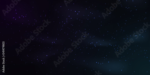 Dark Purple blue vector template with space stars. Space stars on blurred abstract background with gradient. Pattern for astronomy websites.