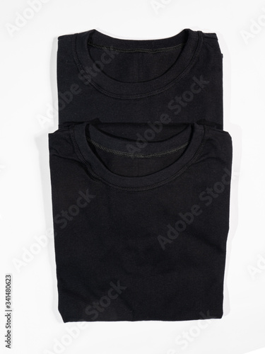 black shirt isolated on white