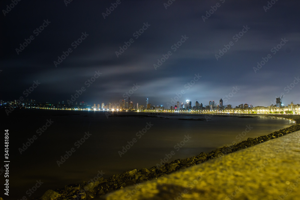 night view of the city mumbai