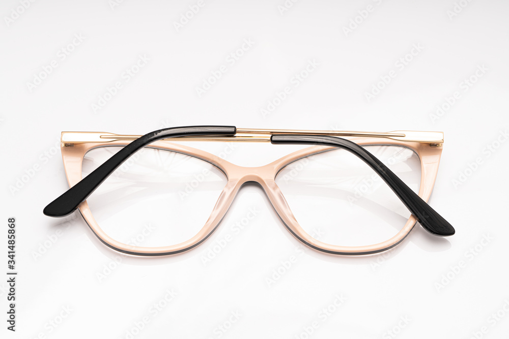 glasses on a white glasses on a white
