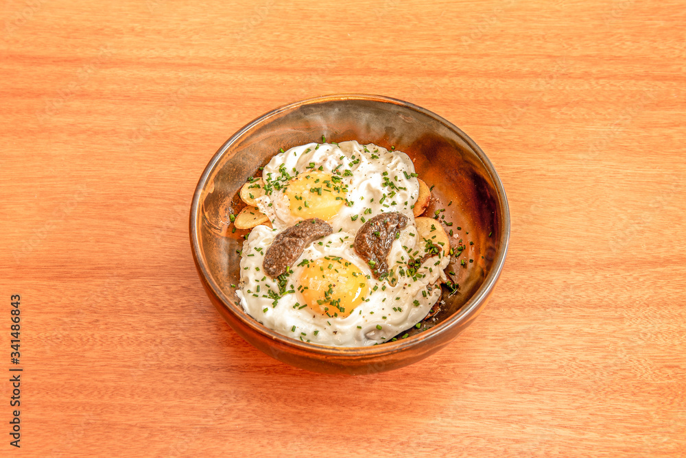 Bowl with truffled eggs Bowl with truffled eggs