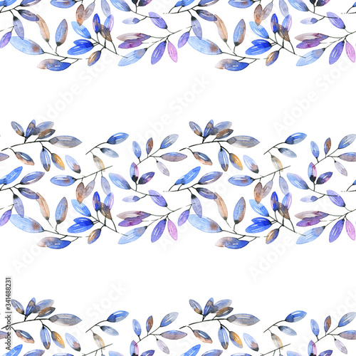 Watercolor foliate pattern