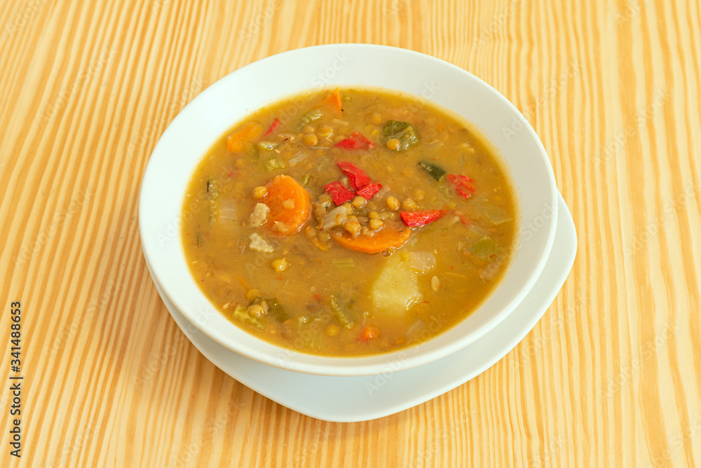 Stewed lentils with vegetables Stewed lentils with vegetables