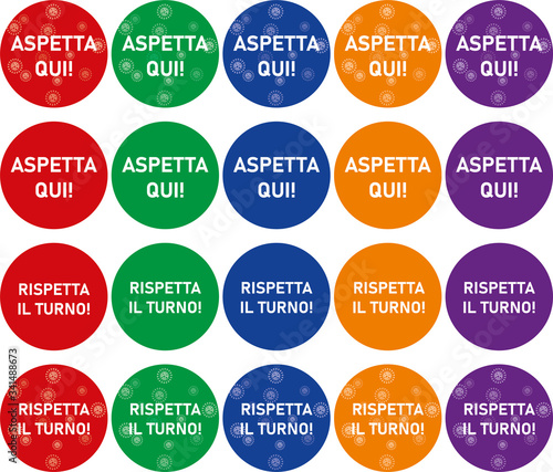 adesivi circolari calpestabili