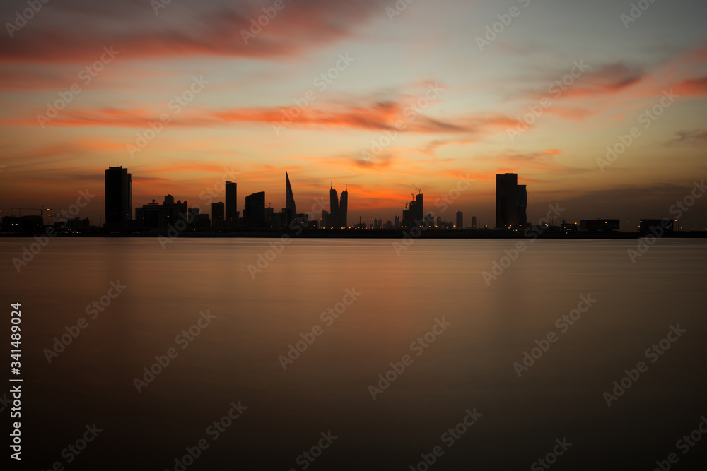 Beautiful horizon during sunset at Bahrain Beautiful horizon during sunset at Bahrain