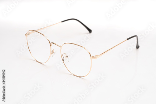 glasses on a white