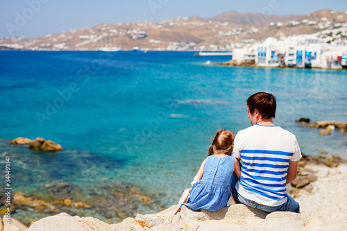 Father and daughter in Mykonos