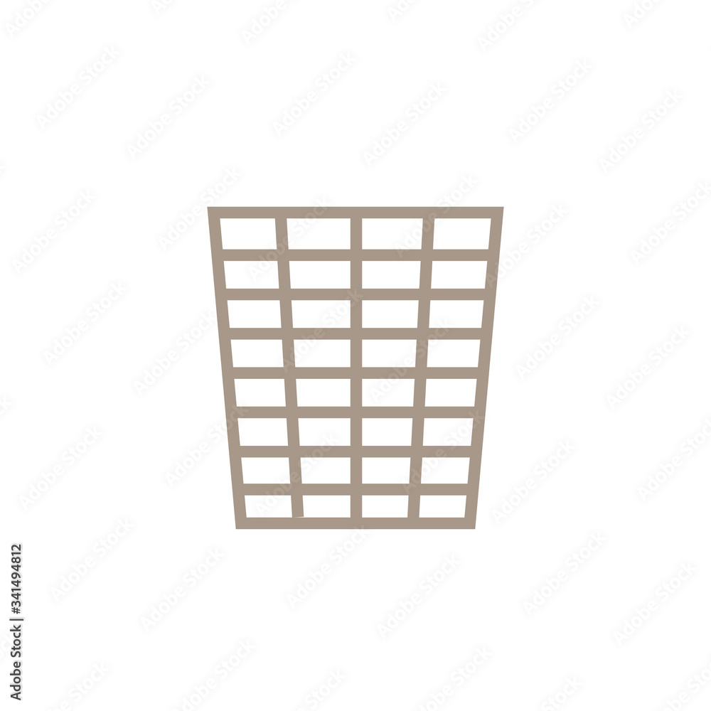 trash basket icon, vector illustration trash basket icon, vector illustration