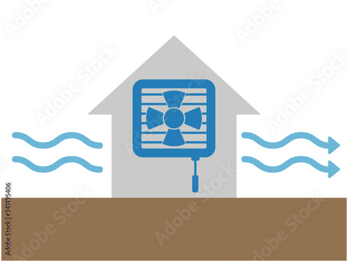 部屋の換気イメージ