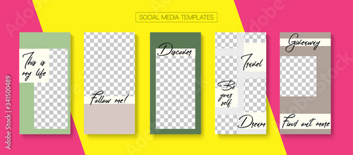 Social Stories Cool Vector Layout.