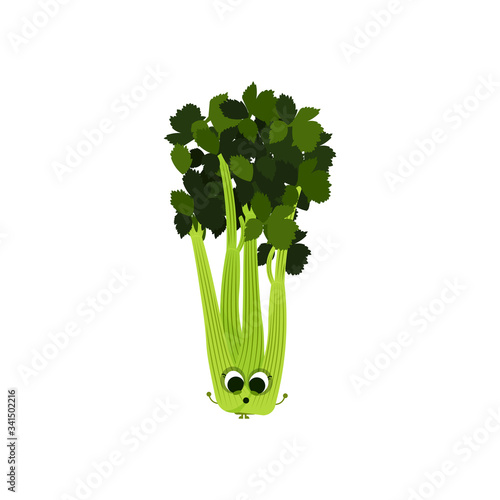 Isolated celery cartoon
