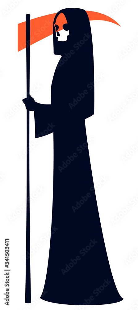 custom made wallpaper toronto digitalGrim reaper with a red scythe, a death character, vector illustration.
