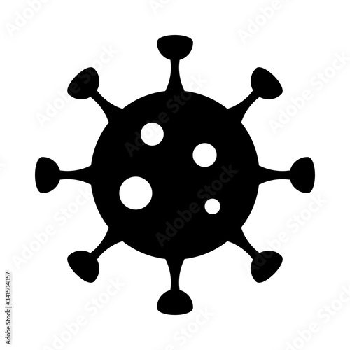coronavirus covid 19, virus pathogen infectious disease, health pictogram, silhouette style icon