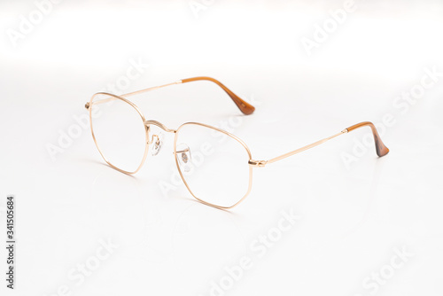 glasses on a white