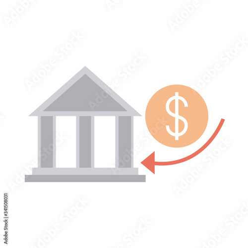 mobile banking, bank money financial invest flat style icon