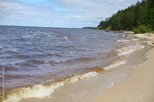 the shore of the Gorky sea