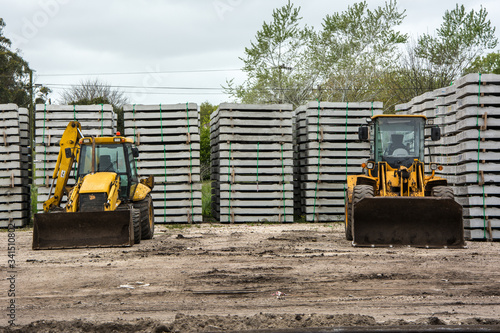 two construction machines