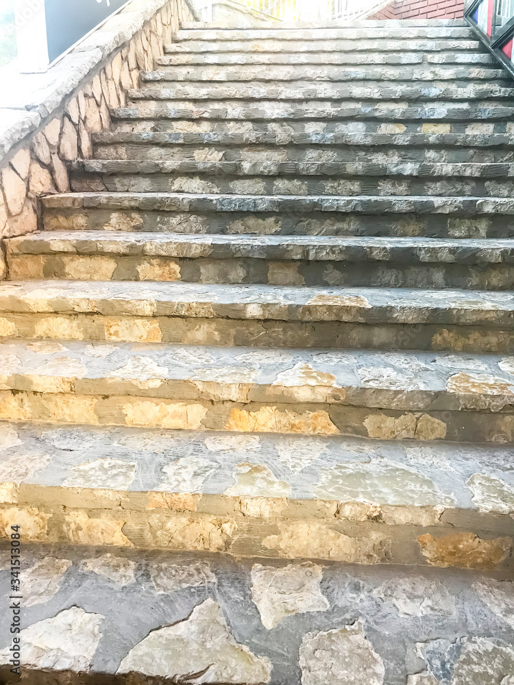 Steps of stone stairs, bottom to top view. Steps of stone stairs, bottom to top view.