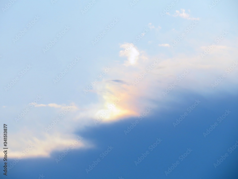 日本の田舎の風景　7月　空と雲