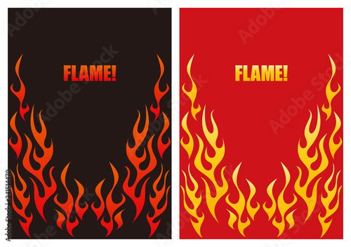 Fire, Flame Vector Design Template, 炎のデザイン
