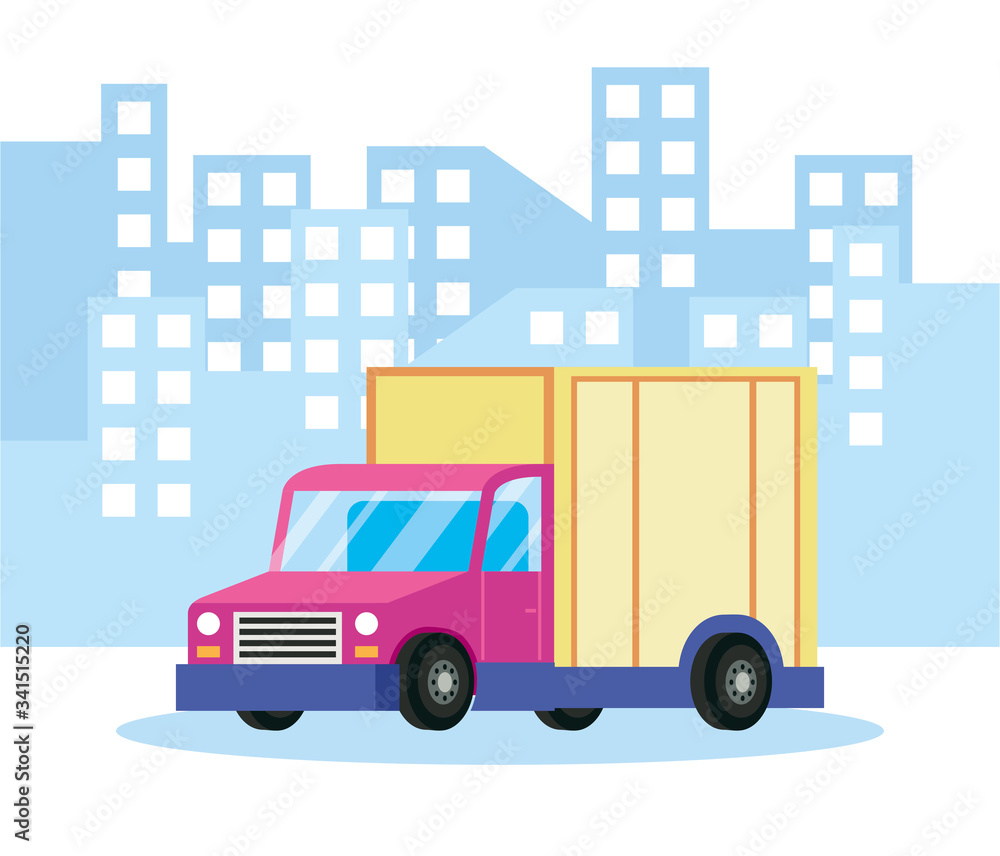 truck delivery service on the city
