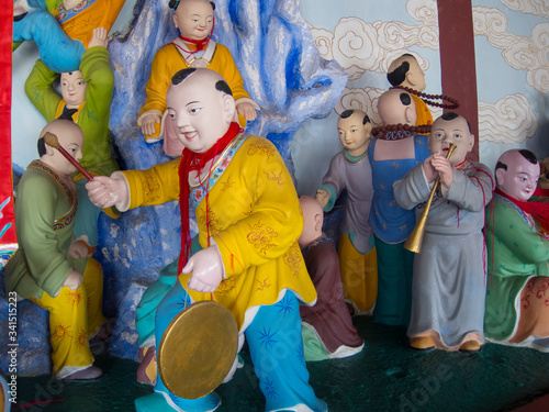 Buddha child statues in Nanshan tourist attraction, in China