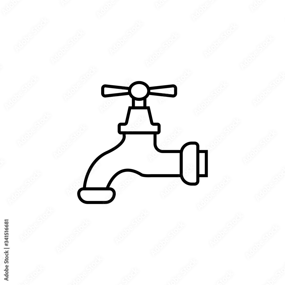 Tap line icon vector simple design Tap line icon vector simple design