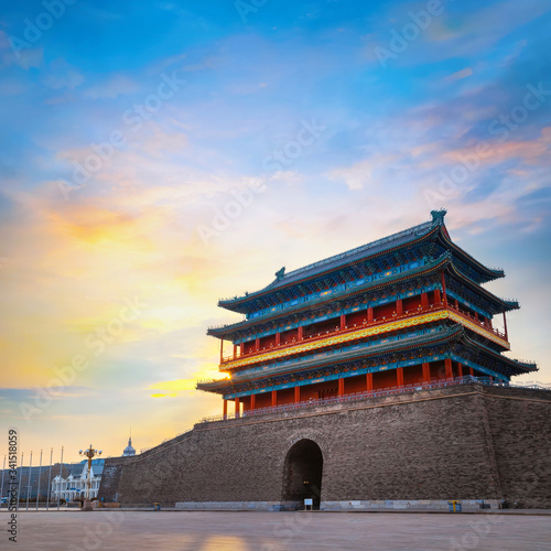 Qianmen or Zhengyangmen Gate, first built in 1419 during the Ming dynasty, situated at the southern side of Tiananmen Square