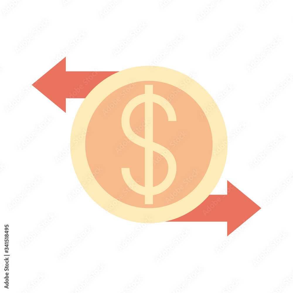 mobile banking, money coin exchange financial flat style icon mobile banking, money coin exchange financial flat style icon