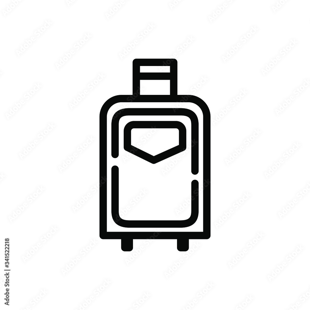 Icon best luggage vector simple , illustration business pack tourism summer travel transport element isolated briefcase concept best icon outline fashion
